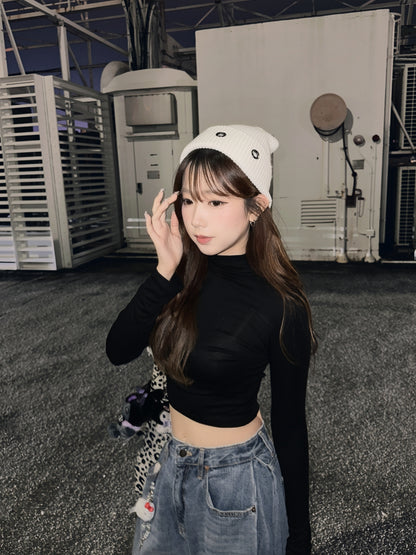 【冬日必入❄️穿搭加分】極簡Eyelet反摺軟身針織Beanie