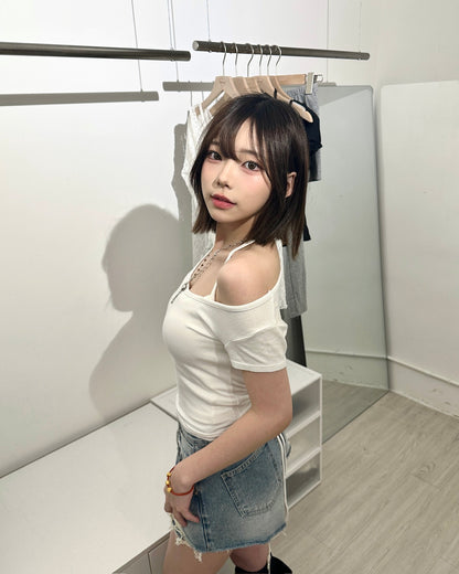 【極修身顯腰 2 ways穿法｜日常＋Gym百搭必入】Refined 後綁結修腰圓領彈力柔軟短袖T-Shirt