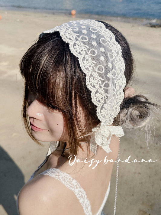 KR Coquette Lace Ribbon Bandana