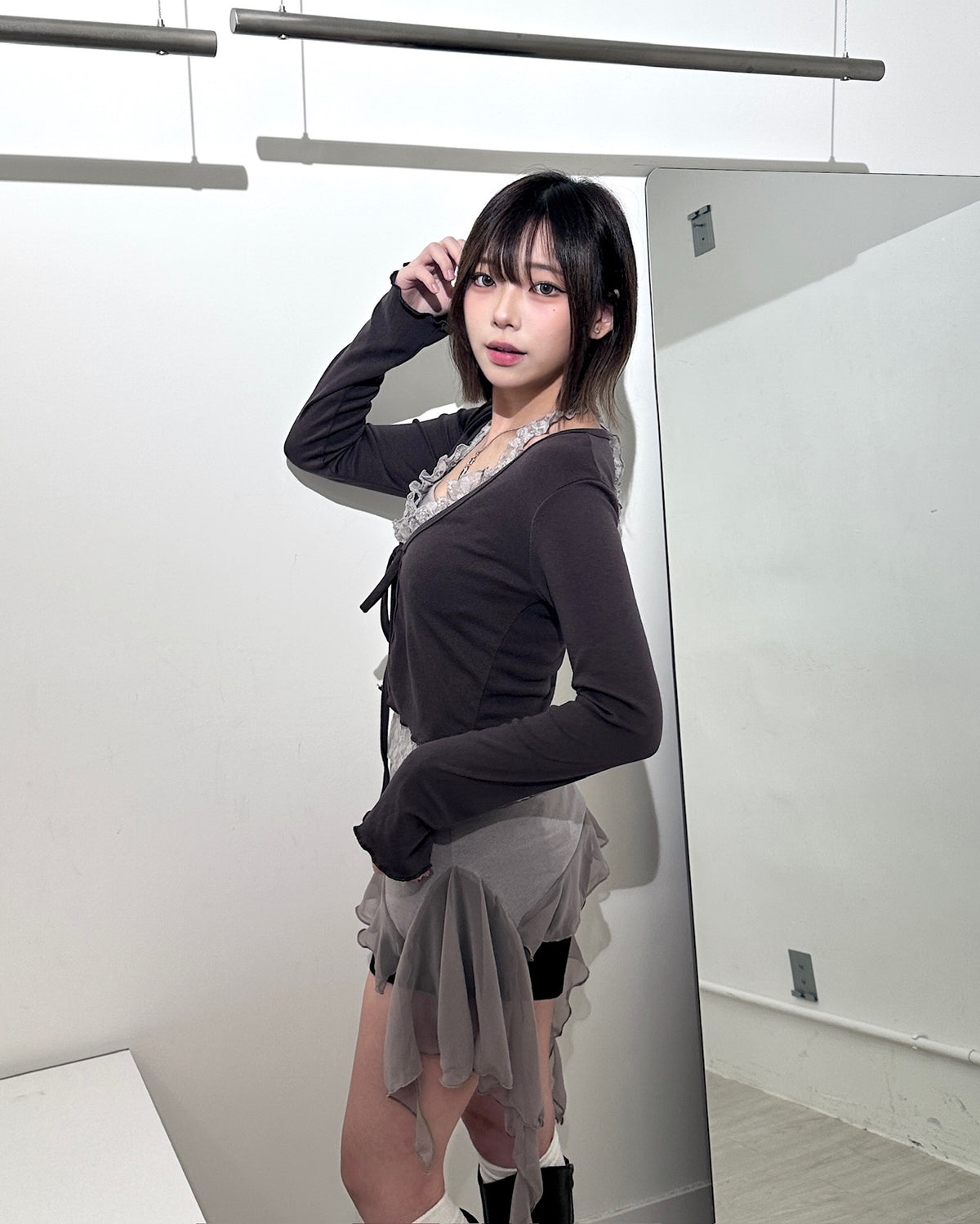 【365 Days 韓式疊穿打底必入】Airy Lightness飄逸雪紡透紗吊帶襯裙Overlay Top