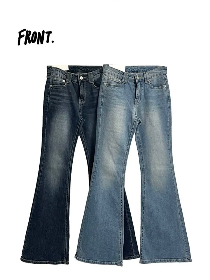 Double Belt Span Bootcut Denim