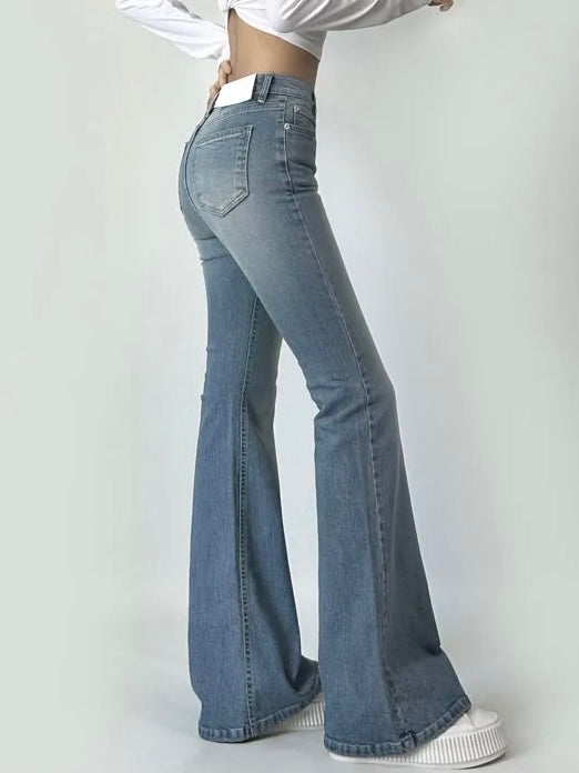 Double Belt Span Bootcut Denim