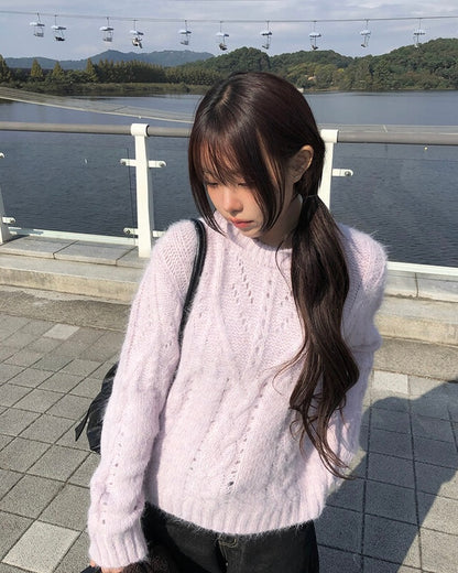【Wool 16%⛄️禦寒日常百搭款】Vanilatte餅乾圓領混色點點鬆身針織冷衫