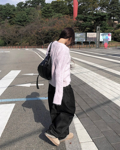 【Wool 16%⛄️禦寒日常百搭款】Vanilatte餅乾圓領混色點點鬆身針織冷衫